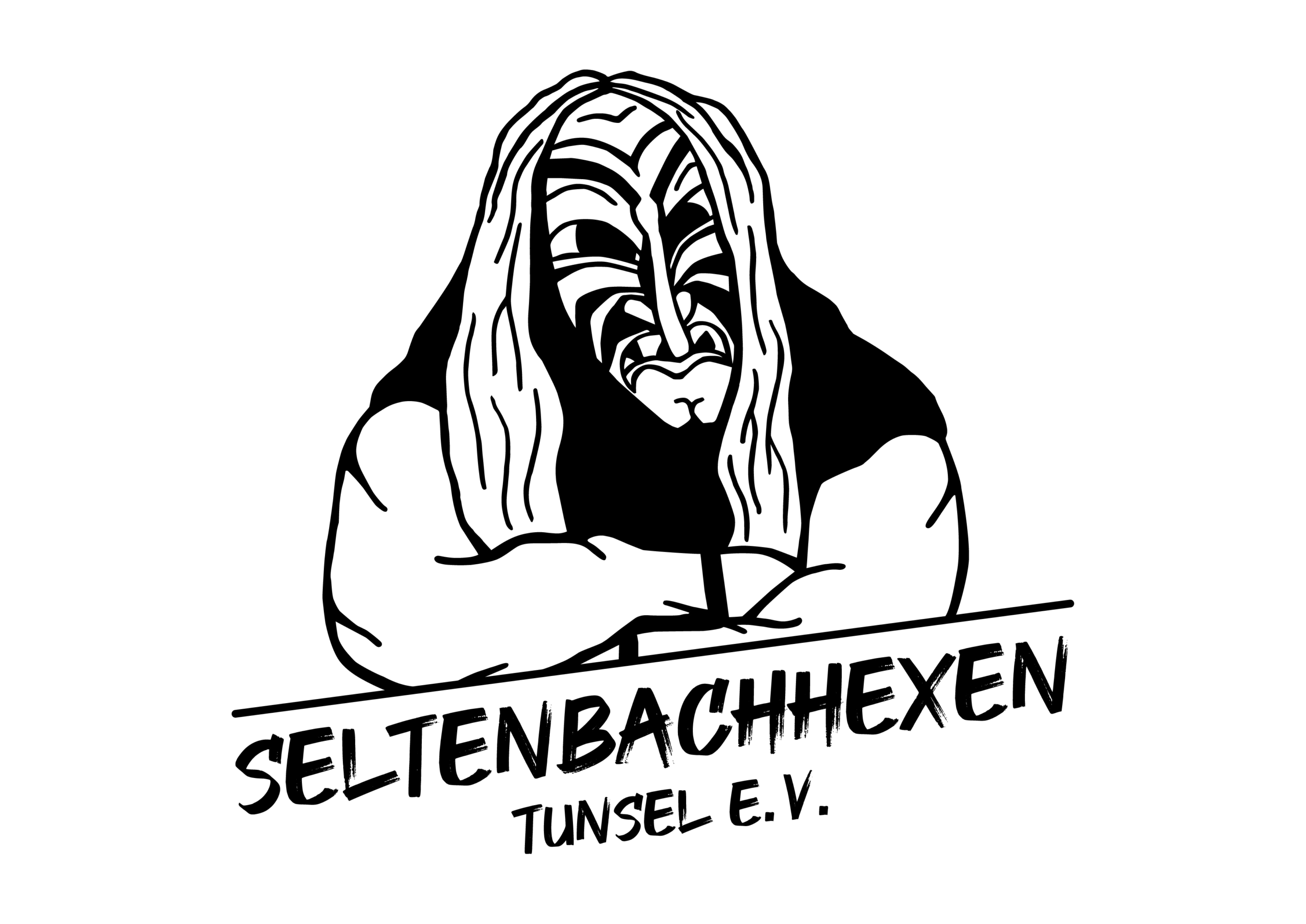 Logo der Seltenbachhexen Tunsel e.V. – Hexenmaske mit Schriftzug
